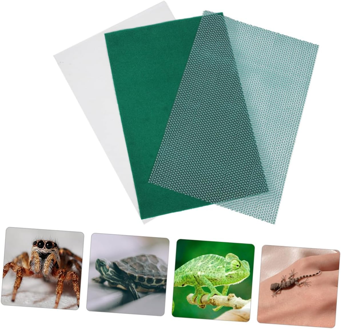 Toyvian Reptile Cage Liner Mat for Tortoise and Lizard Terrariums Heat Preservation Pet Substrate Cushion and Plastic Material Easy to Clean Reptile Carpet for Bearded Dragon Snake