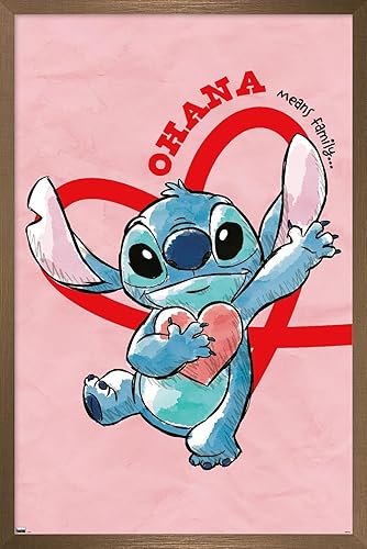 Trends International Disney Lilo and Stitch - Póster de pared de corazones