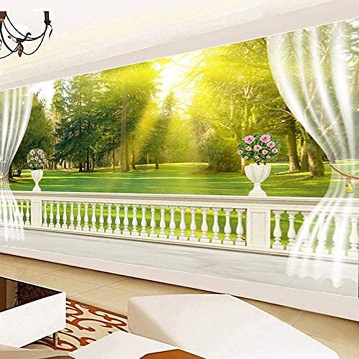 Instarry DIY 5D Diamond Painting Large Size Forest Lawn Landscape Crystal Embroidery Home Decor Craft Kits 39.4x15.7 inch