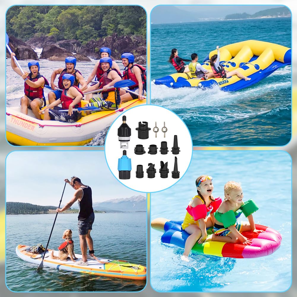 OFFCUP Adaptador de Válvula para Canoa, Bomba de Aire Sup Convertidor, Accesorios para Paddle Board Kayak Bote Inflable