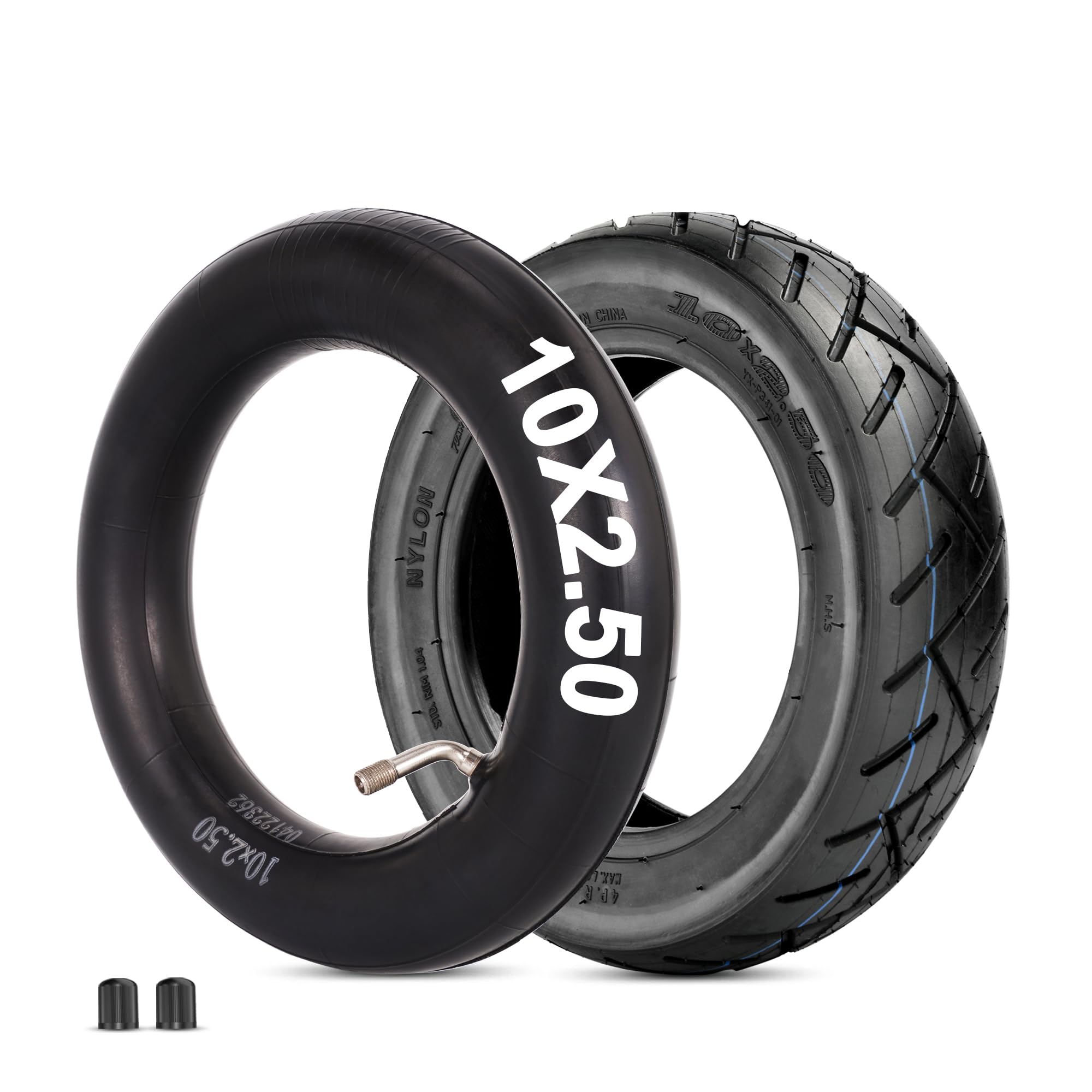 RUTU 10 x 2.50 Tire or Inner Tube and Tire Set Fits 10" Scooter Wheels