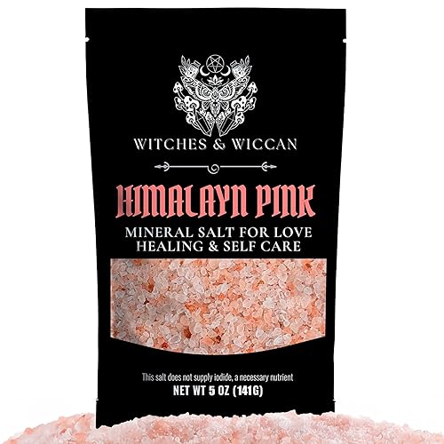 Pink Himalayan Salt for Love, Self-care, and Healing Rituals – Himalayan Pink Salt Ideal for Baths, Spells, and Circle Casting – 5 Oz Bag, Witches & Wiccan - Pink Himalayan for Love, Self-care, and Healing Rituals - 5 Ounce (Pack of 1)