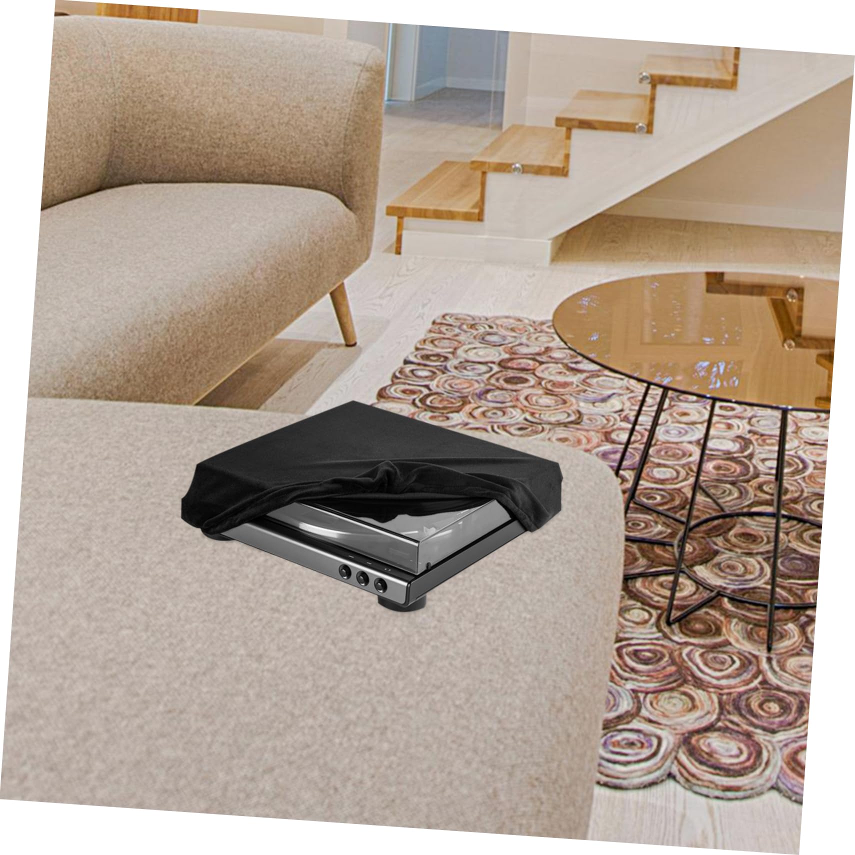 LABRIMP Housse Anti-poussière pour Tourne-Disque Vinyle Protection Pratique et Compatible avec At-lpxbt Couverture pour Platines et Disques