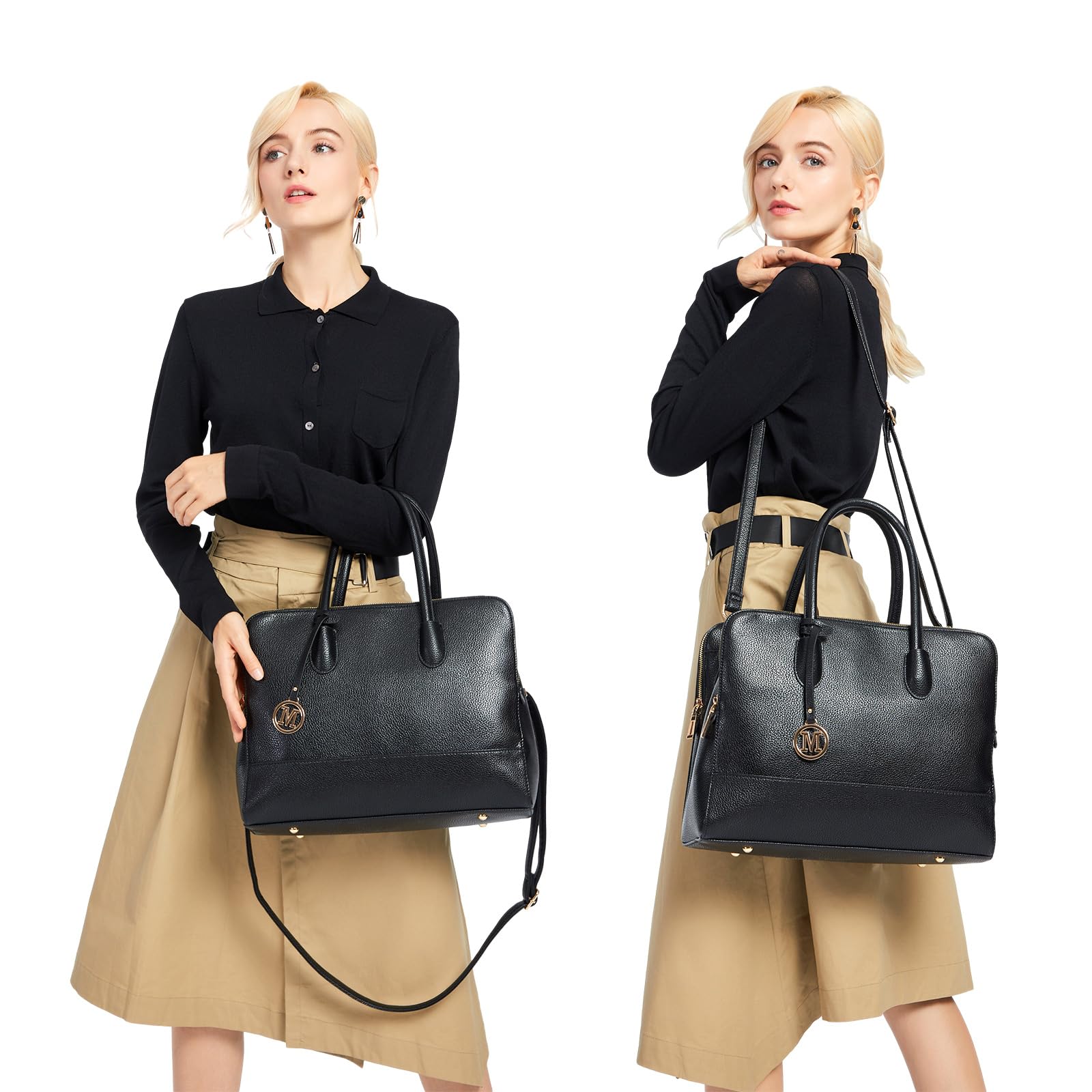 Miss Lulu Borsa Lavoro Donna Grande, Porta PC 13 Pollici, Borsa Università Impermeabile Tracolla Tote Pelle PU per Business Scuola Shopper