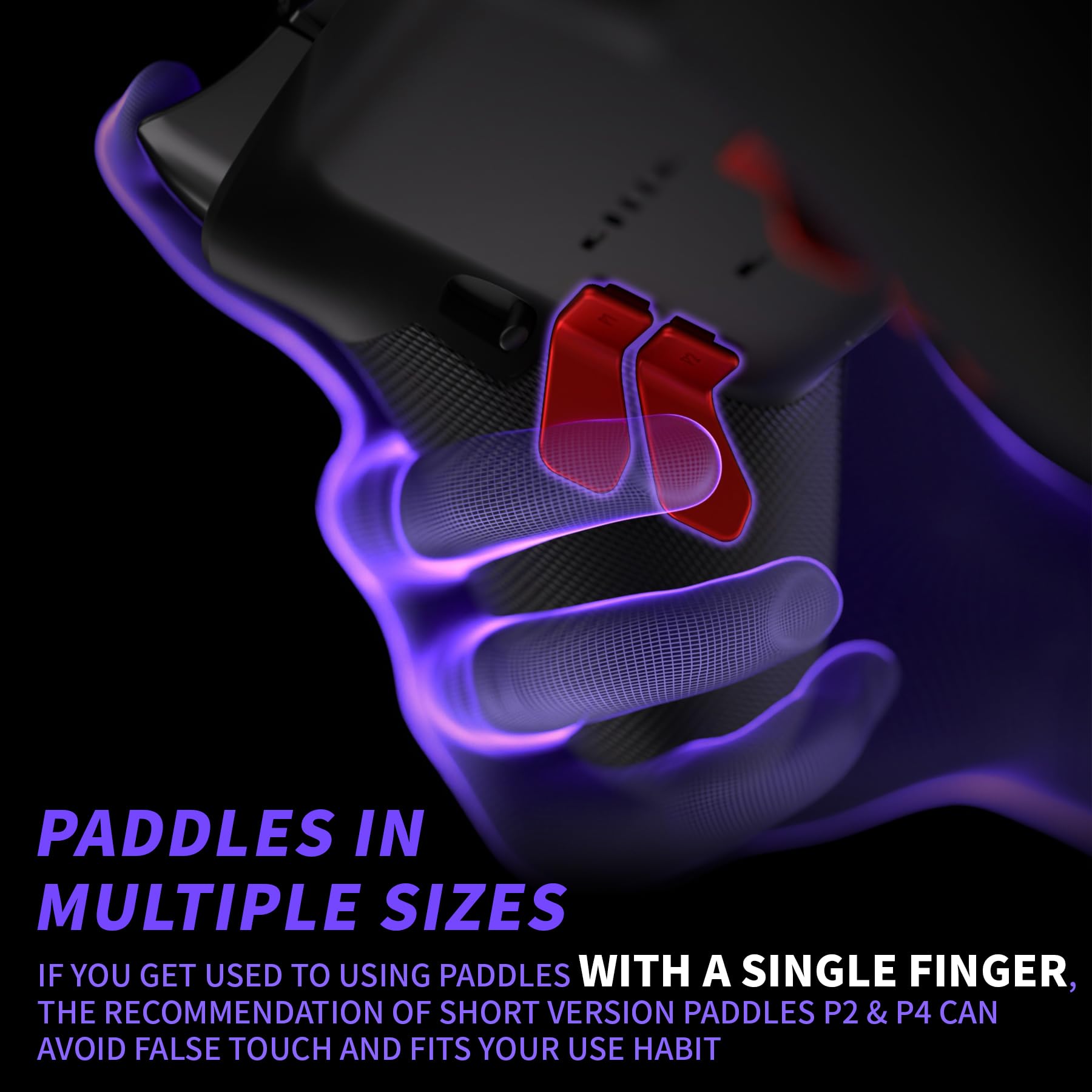 eXtremeRate 6 pcs Palettes Rouge Écarlate pour Xbox One Elite/Elite Seies 2/Elite 2 Core Manette, Swift Palettes pour Xbox One Elite/Elite Seies 2 Manette - 5