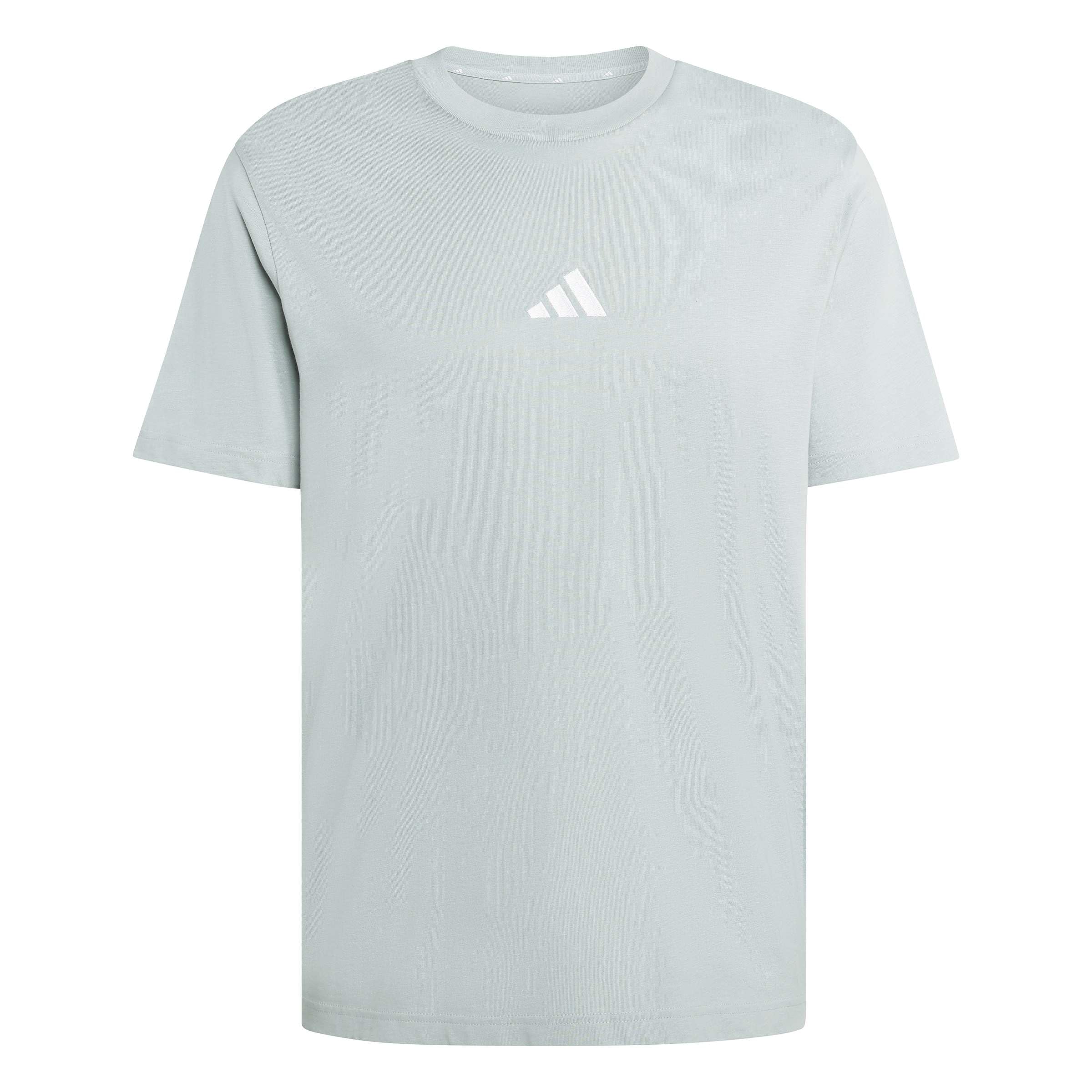 adidas Men's Essentials Small Logo Single Jersey TEE, Wonder Sage/White, XXL