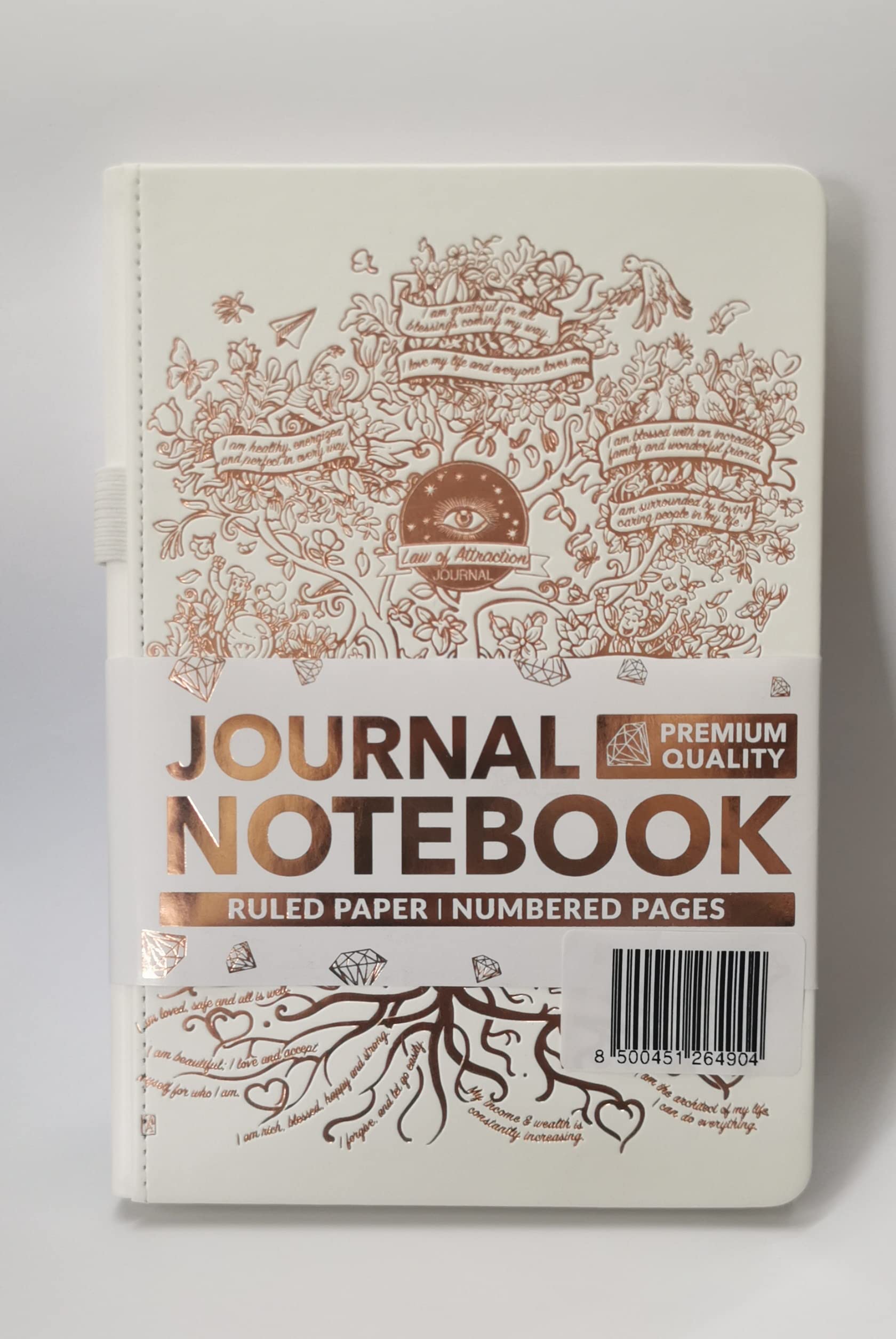 Freedom MasteryJournal Notebook - Daily and Manifest Journal, Daily Journal for Women & Men, Ruled Paper, Numbered Pages, 100gsm Ivory White Paper, Notebook with Pen Holder