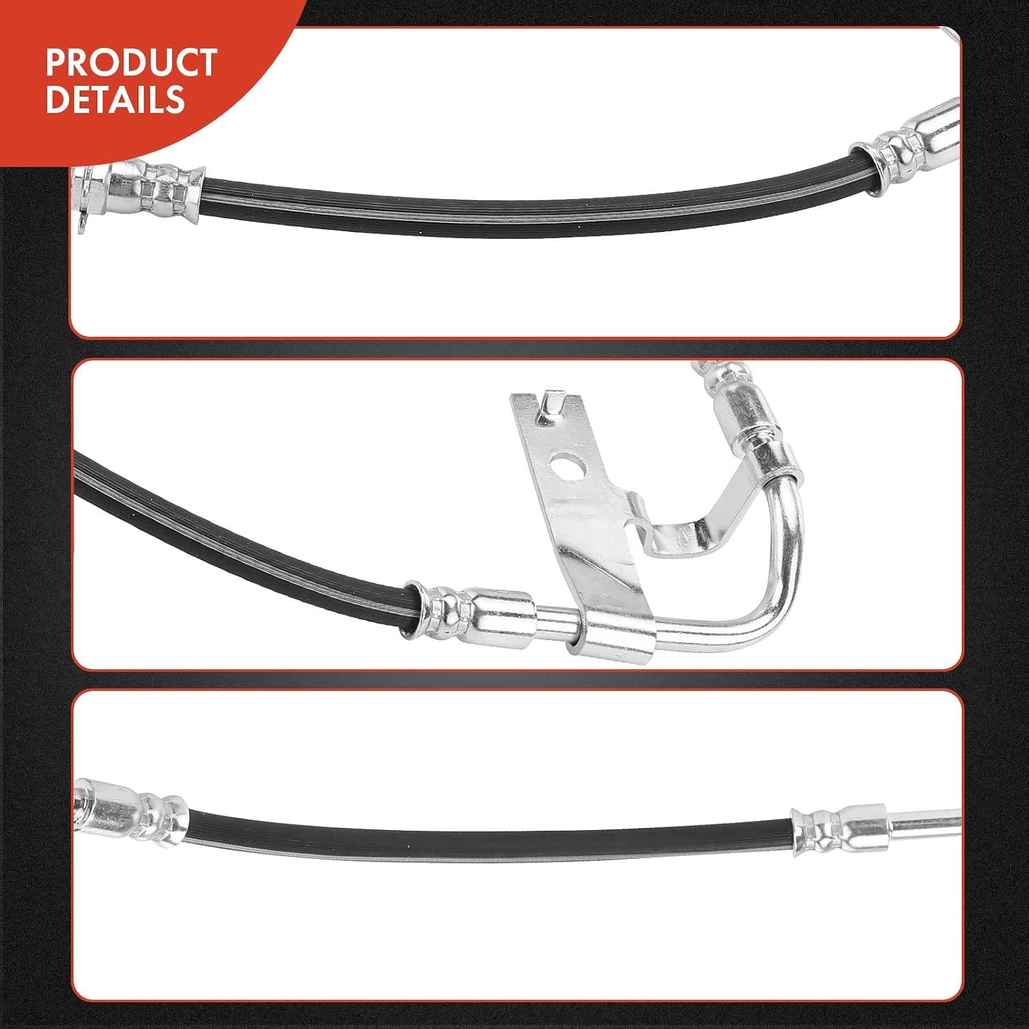 A-Premium Front Passenger Brake Hydraulic Hose Compatible with Dodge Models - Dakota 1997-1999, Durango 1998-1999 - Replace# 52008994