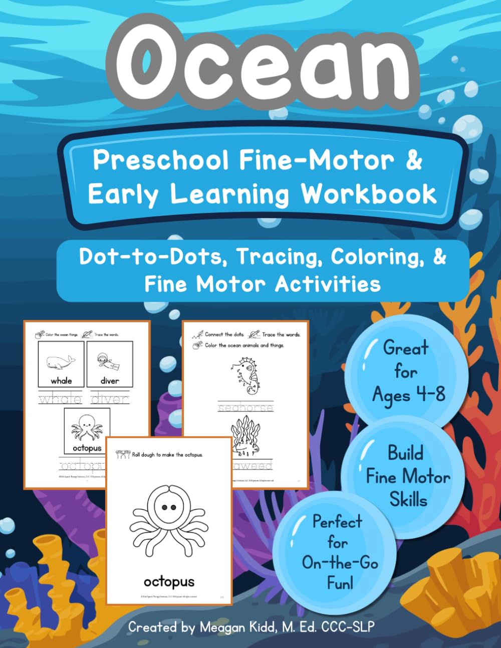 Fine Motor Preschool Workbook: Preschool Activity Worksheets; Preschoolers Activity Book; Travel Activities for 4-8 year olds