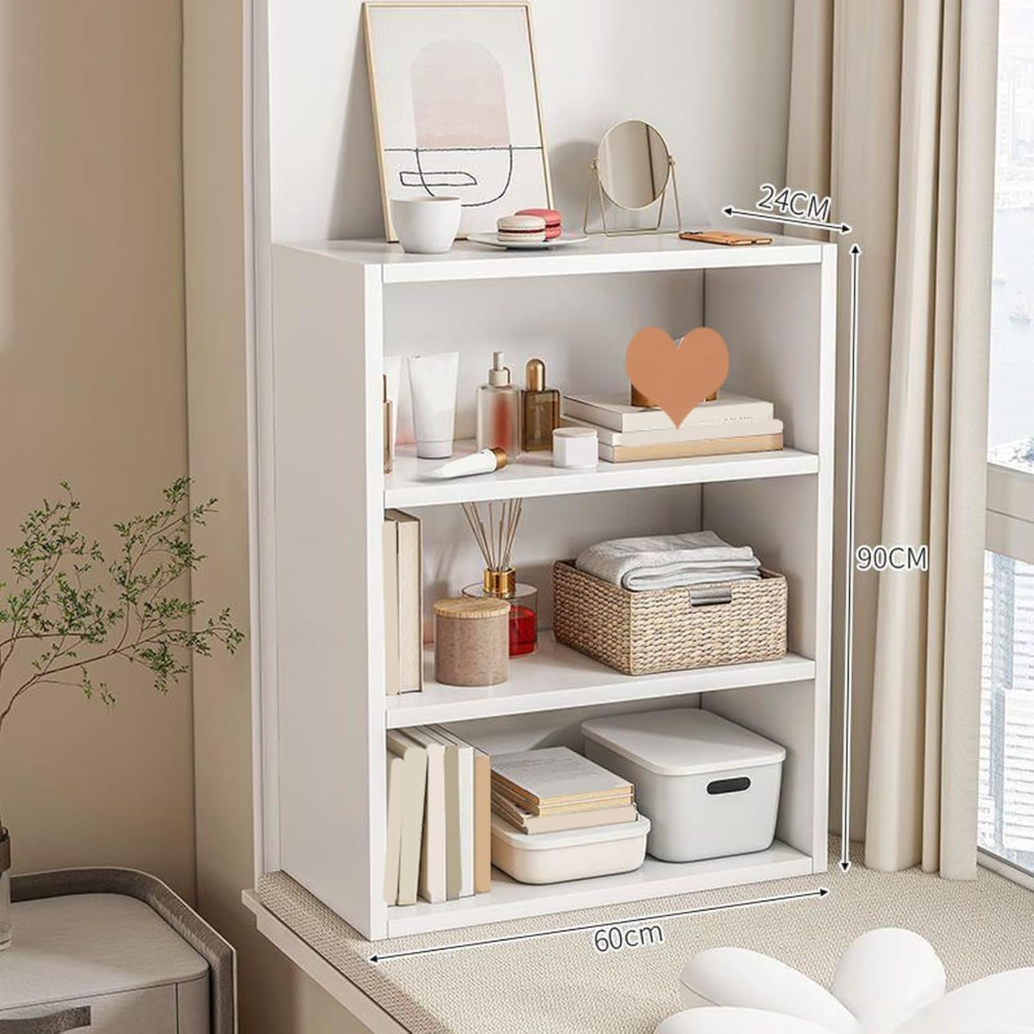 S字ディスプレイラック 幅59cm 4段 A4サイズ対応 （ ディスプレイラック S字 ラック 棚 A4対応 ツートン シェルフ 飾り棚 間仕切 収納  家具 ナチュラル ホワイト 四段 ） 【ナチュラル】(ナチュラル): リビングート ANA Mall店｜ANA Mall｜マイルが貯まる・使える ... [SDS] 収納棚 収納ラック 60*24*60 ディスプレイ 整理棚 本棚 収納ボックス ディスプレイラック 飾り棚 大容量 タイ