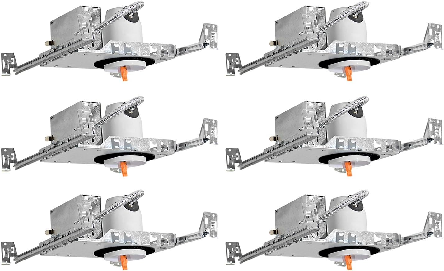 Paladin 4" Inch New Construction Dedicated LED Recessed Can Light Housing IC Rated Air-Tight UL Listed Title 24 Certified TP24 Connector (6 Pack)