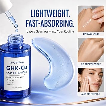 GHK-Cu Copper Peptides Serum for 2% GHK-Cu, PDRN & Multi-Peptides
