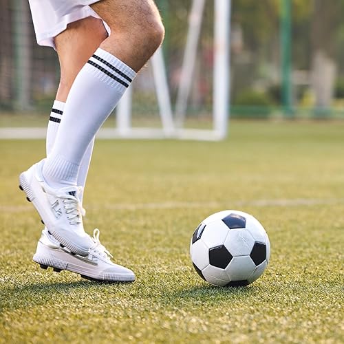 Miniatura 6 de Paquete de 6 pelotas de fútbol clásicas tamaño 5, pelota de entrenamiento de fútbol, práctica de competencia, pelotas de fútbol con bomba de pelota