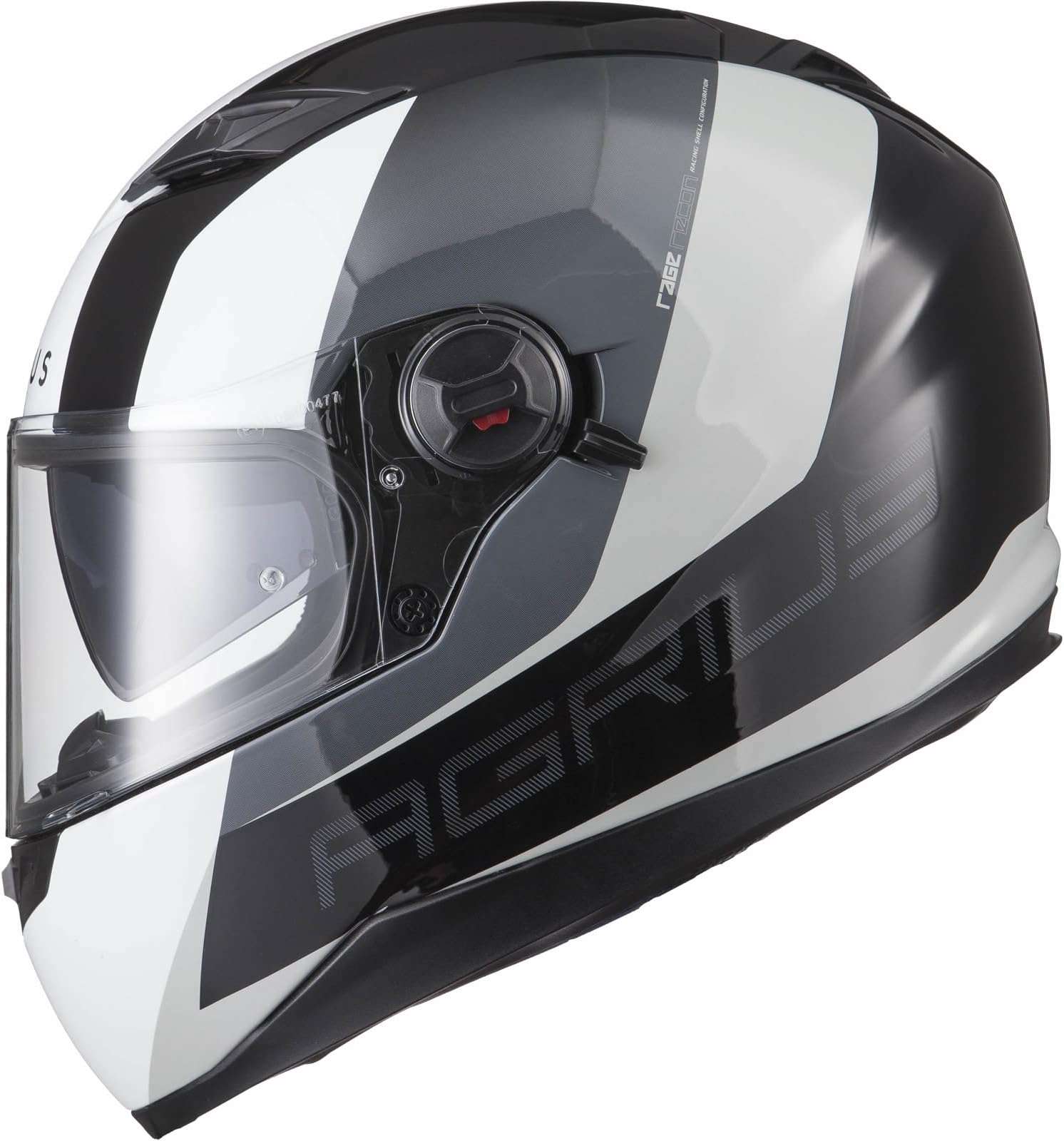 Agrius Rage SV Recon Motorcycle Helmet M Gloss Black/Silver