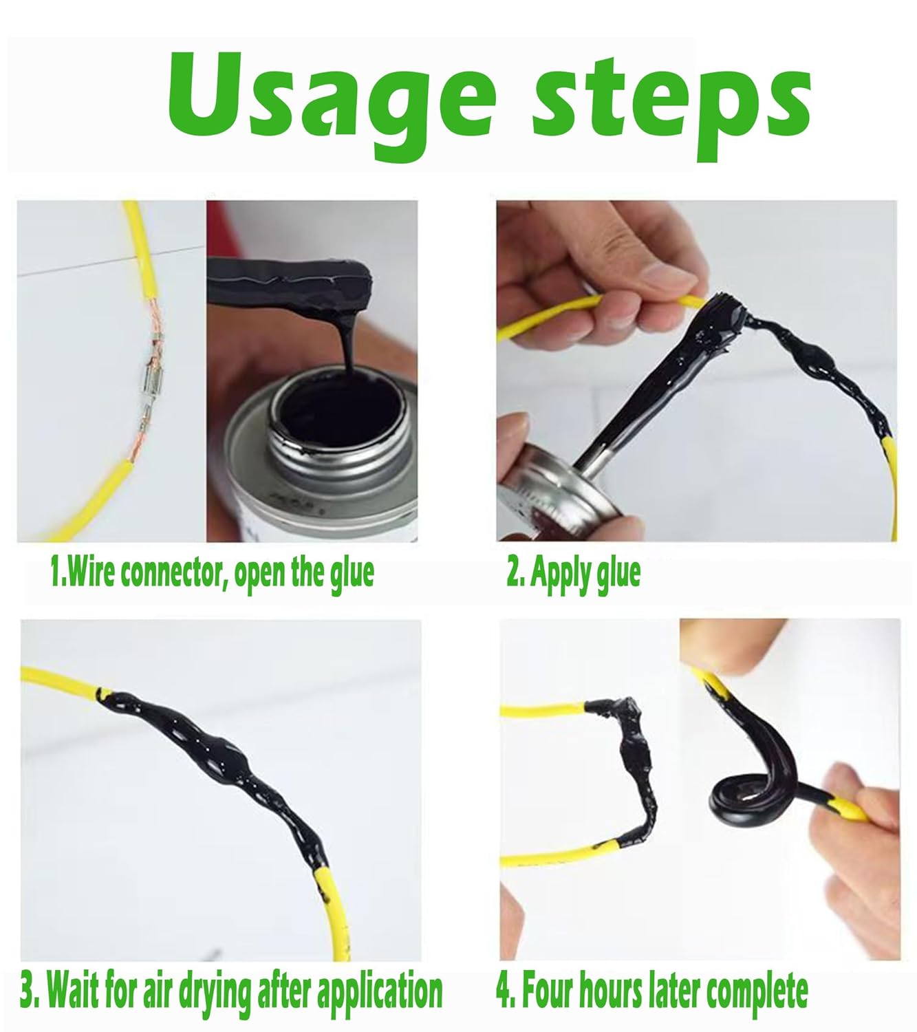 YIZHONG Liquid Electrical Tape Waterproof Liquid Wire Insulation Rubber Quick-Drying High Temperature Black, Flame Retardant
