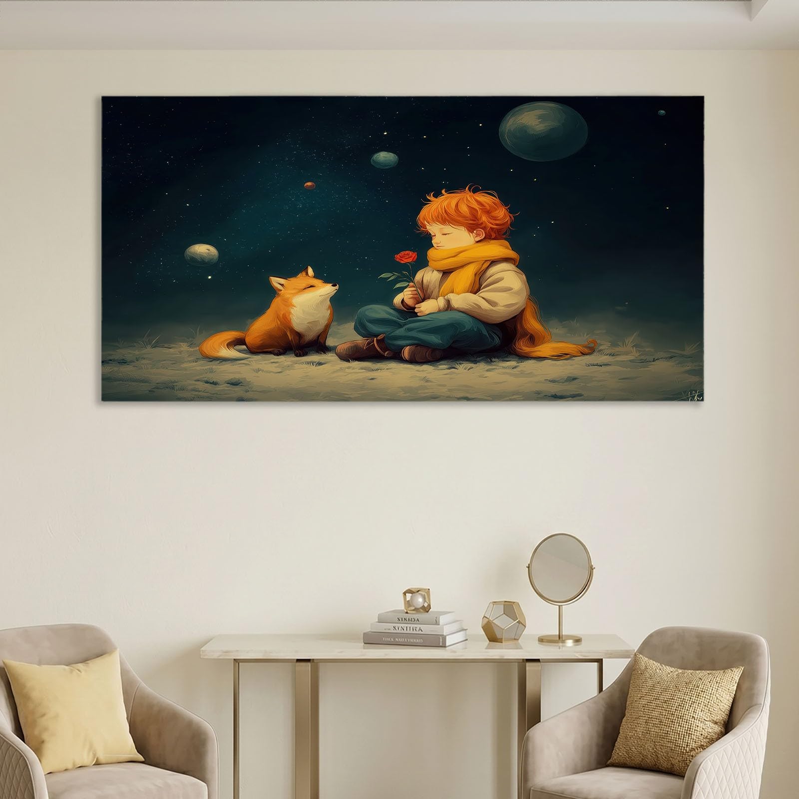 Decorazione da parete su tela, motivo floreale, rosa, per soggiorno, camera da letto, bagno, ufficio, sala da pranzo, corridoio, cucina, camera da letto, 90 x 60 cm (lunghezza x larghezza)