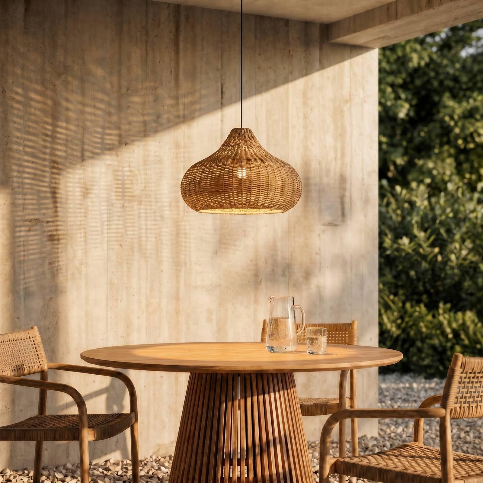Lucande lampada da esterni dimmerabile (Country) colore Ocra, in Legno Sospensione