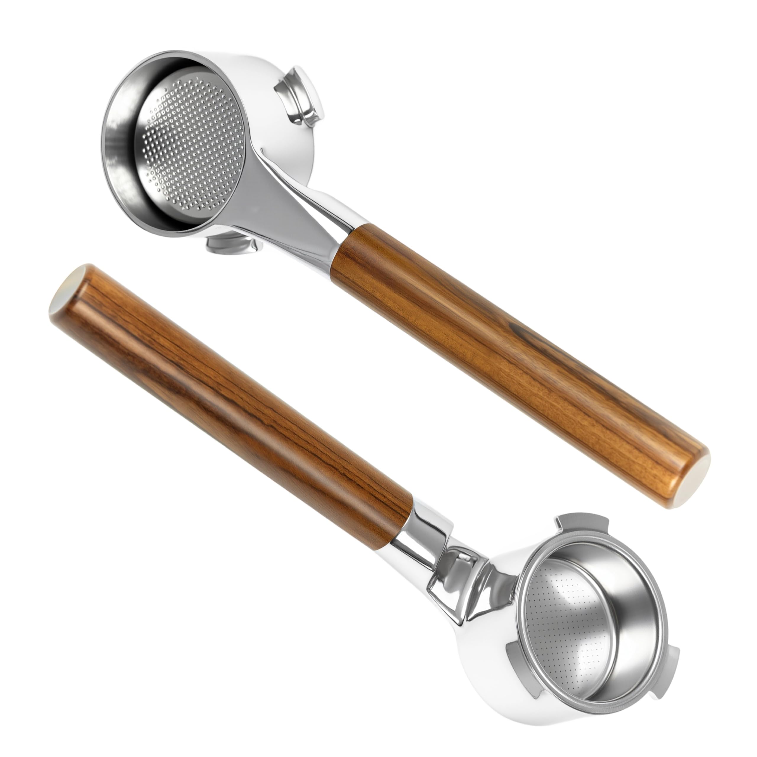 BLUCO Sitko 51 mm płaskie dla De'Longhi Dedica EC680/685/785/820/850/860/885, Smeg, stal nierdzewna 304, możliwość poziomego ustawienia, równomierne rozprowadzanie tampowania (orzech włoski)