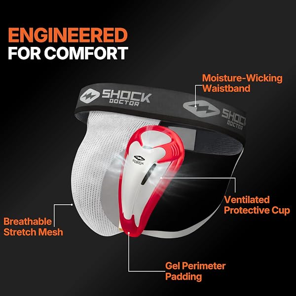 Shock Doctor 213 - Support et coquille de protection avec coquille Bioflex - Concu pour faire du Sports de Combat: Boxe, Karate, Taekwondo, Krav Maga, MMA, Muay Thai… - 4