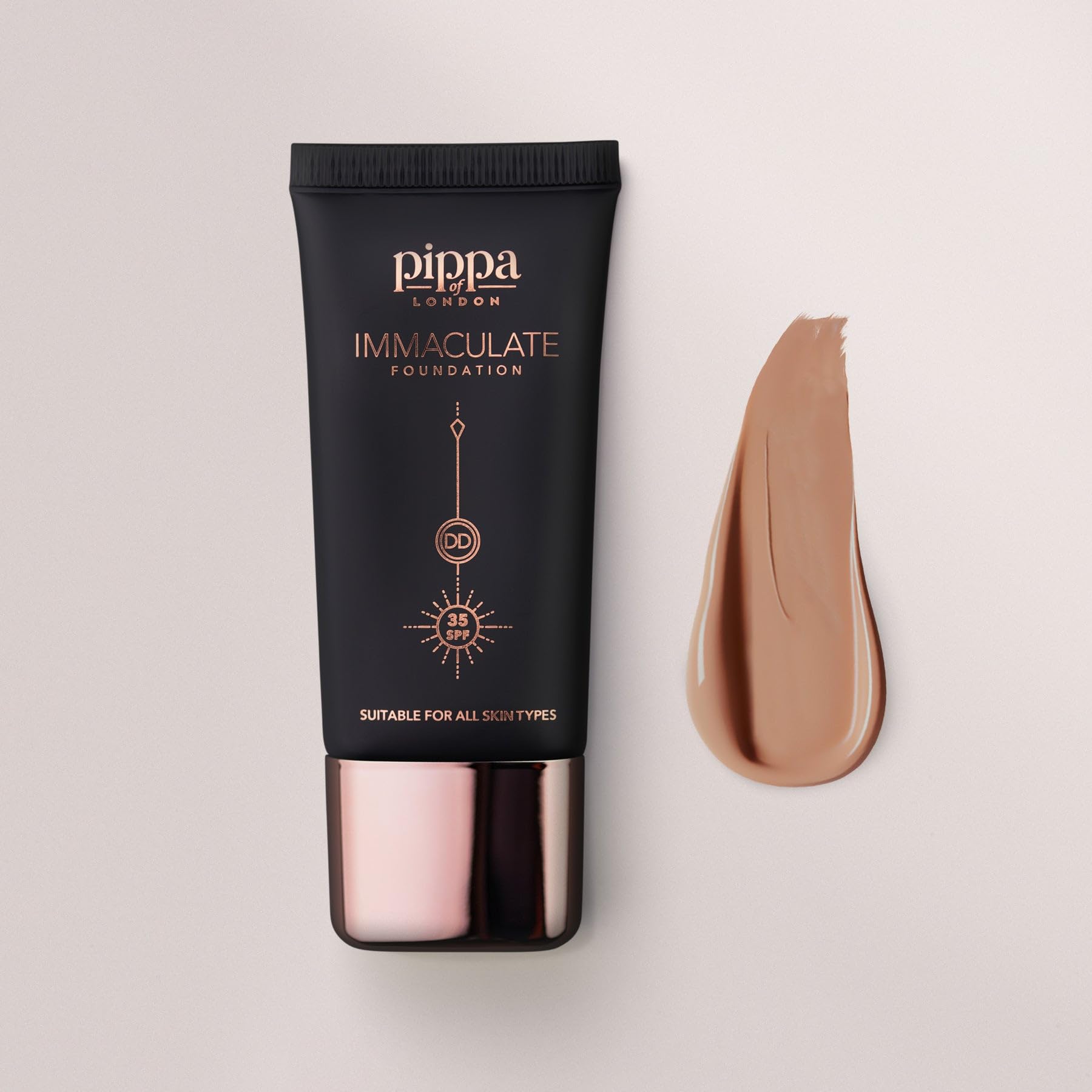 New Pippa of London Immaculate Fondotinta Liquido - Fondotinta per Pelle Secca SPF 35