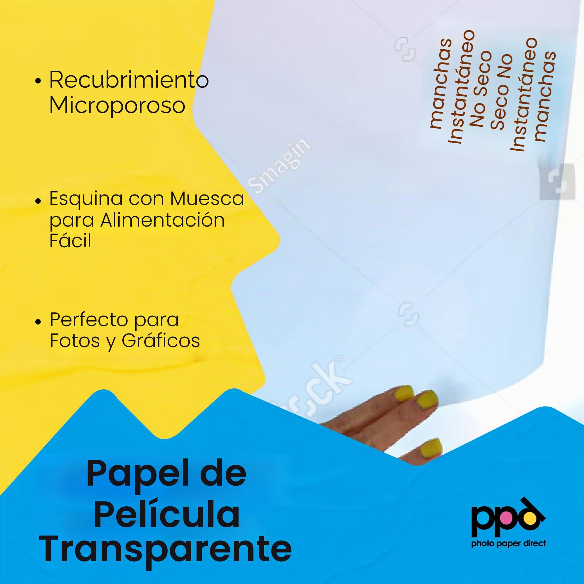 PPD Inkjet - A4 x 10 Hojas de Transparencias “OHP” Premium para Retroproyector - Láminas de Acetato Transparente - Para Impresión de Inyección de Tinta - PPD-34-10