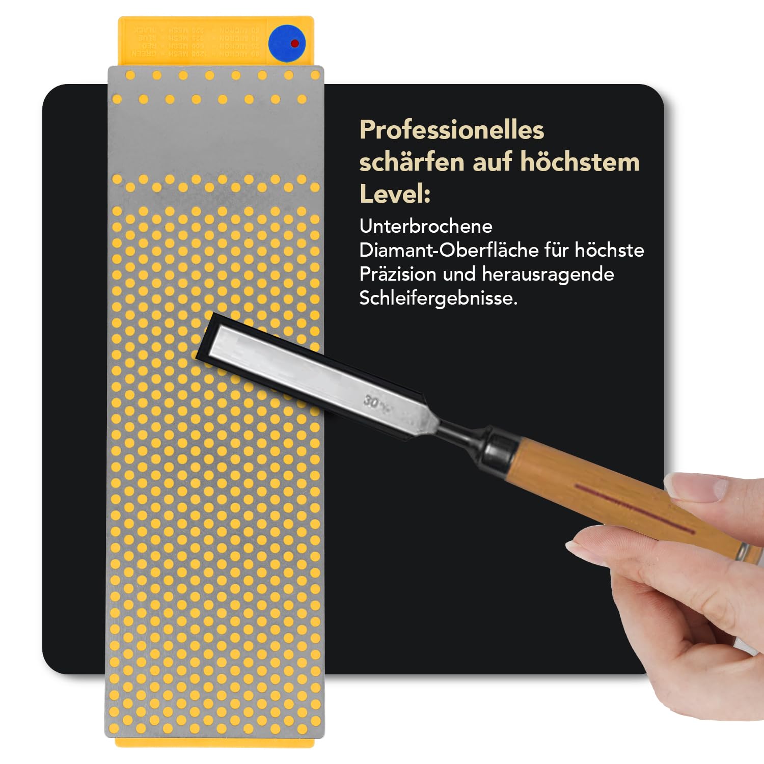 DMT DuoSharp®Plus™ Diamant Schleifstein 8" Grob/Fein | Doppelseitiger Messerschärfer in Profiqualität | 20cm Wetzstein für Messer und Werkzeuge | Made in USA | WM8FC