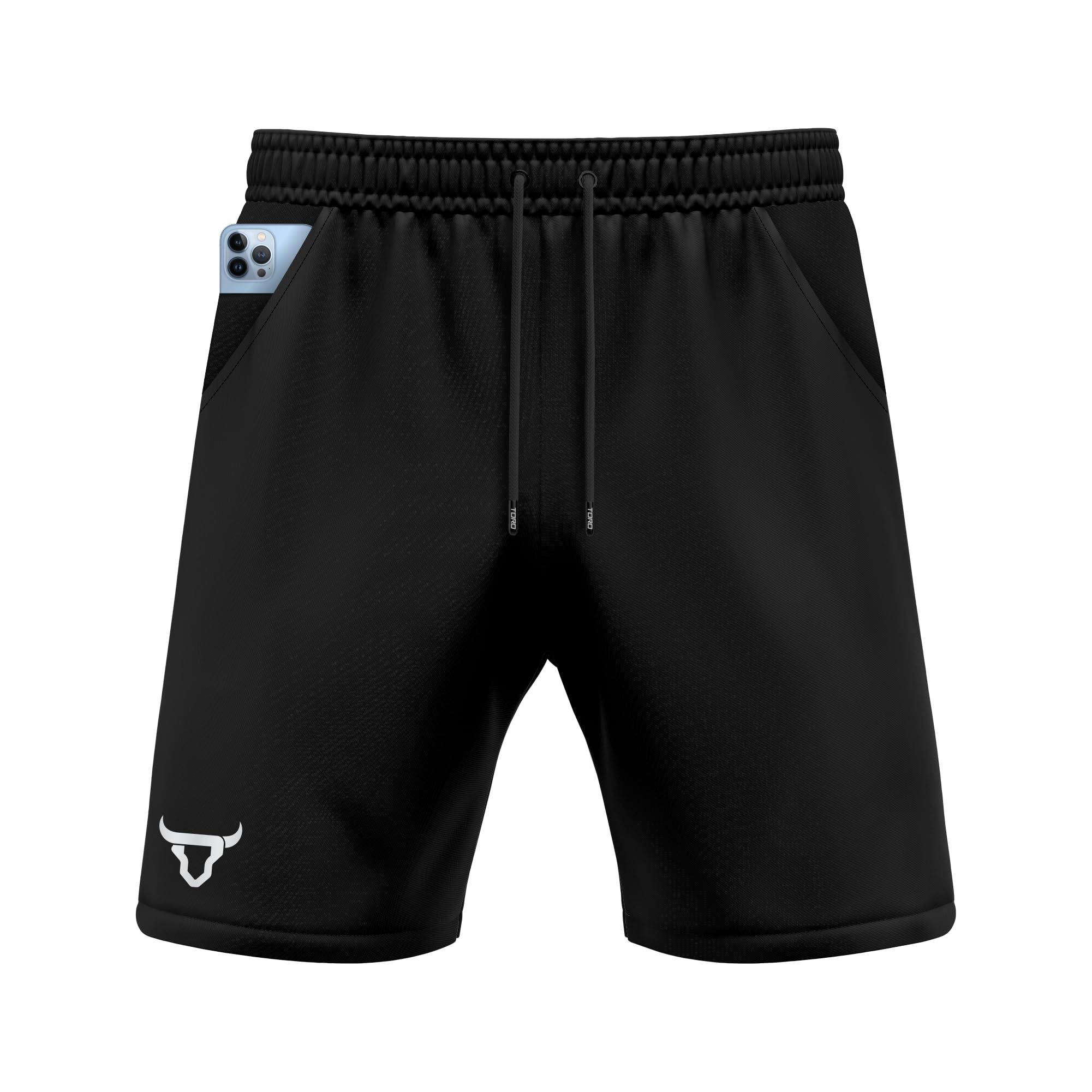 TORO ACTIVA Confezione da 2 pantaloncini da corsa da uomo, con tasche laterali invisibili con cerniera, coulisse in vita regolabile, pantaloncini da allenamento leggeri
