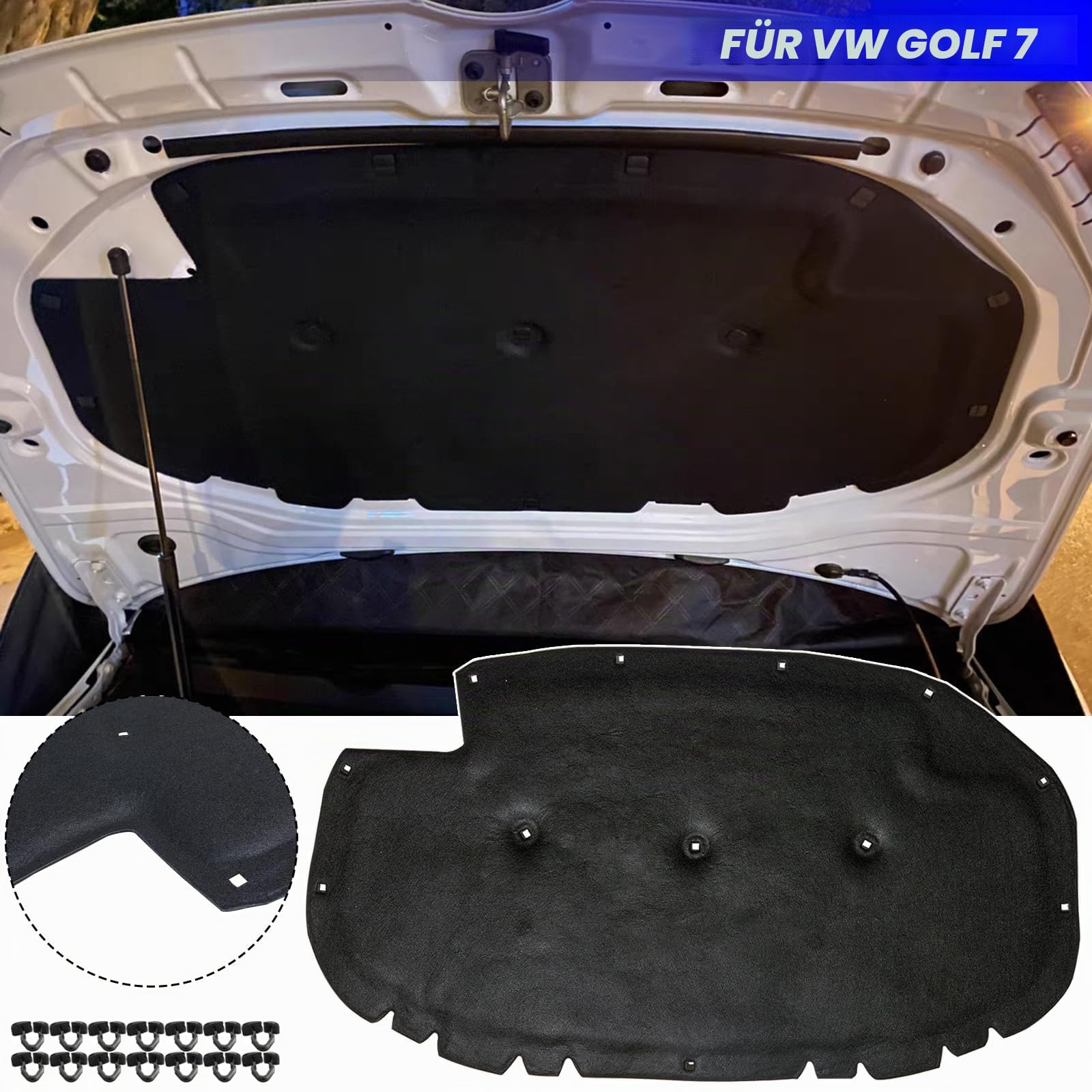 Dämmatte Dämmung Motorhaube Schalldämmmatte Motorraumdämmung Für VW Golf 7 VII