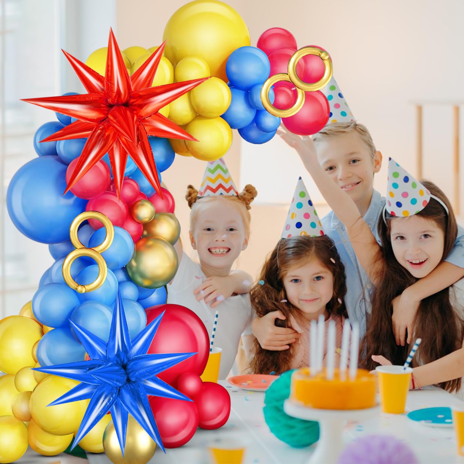 Amazon.com: Red Blue Yellow Balloon Arch Kit, Balloons Garland Kit