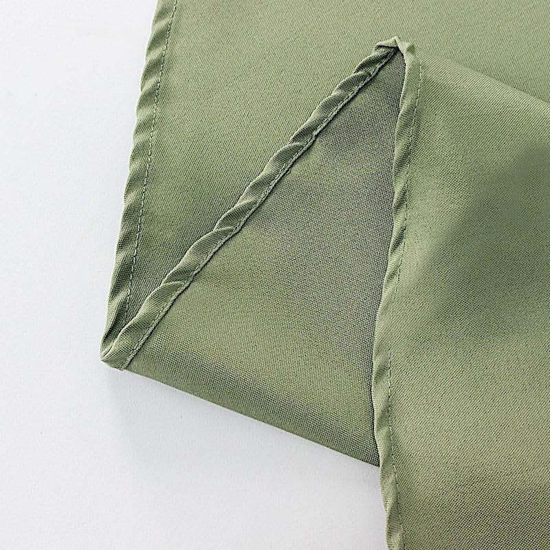 Miniatura 6 de Mantel redondo de poliéster de alta calidad de 132 pulgadas, color verde eucalipto, para bodas, fiestas, banquetes, recepciones, eventos, cocina,