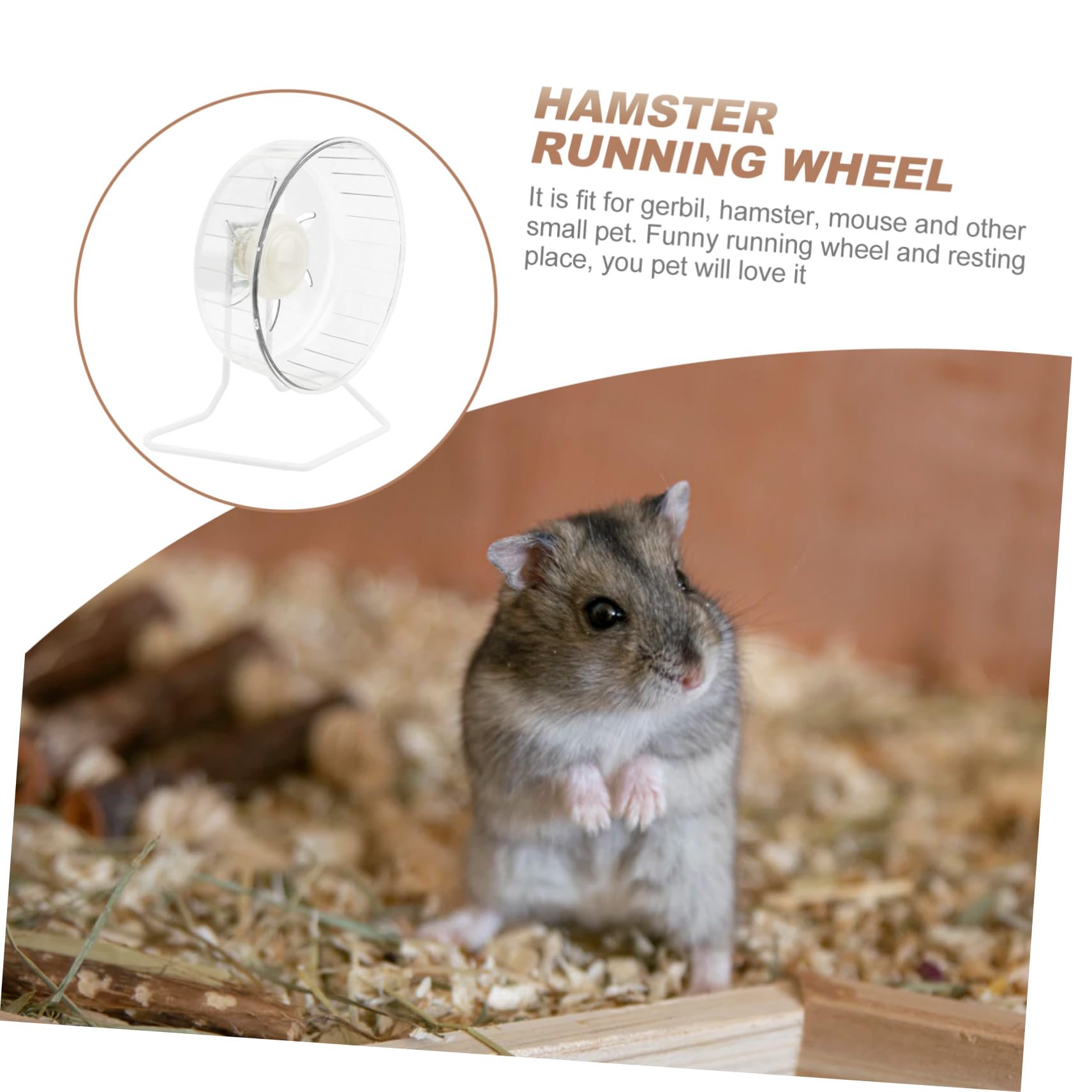 Gatuida Rueda para Hámster Silenciosa con Soporte Ejercicio Divertido y Seguro para Hámsters Ratones y Pequeños Roedores Larga Duración y Anti-Ruido