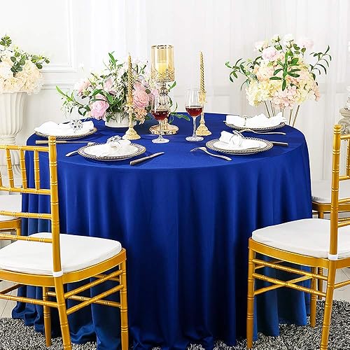 Miniatura 7 de Wedding Linens Inc. Manteles redondos sin costuras de 108 pulgadas (sin arrugas) para restaurante, cocina, comedor, boda, fiesta, banquete, eventos,
