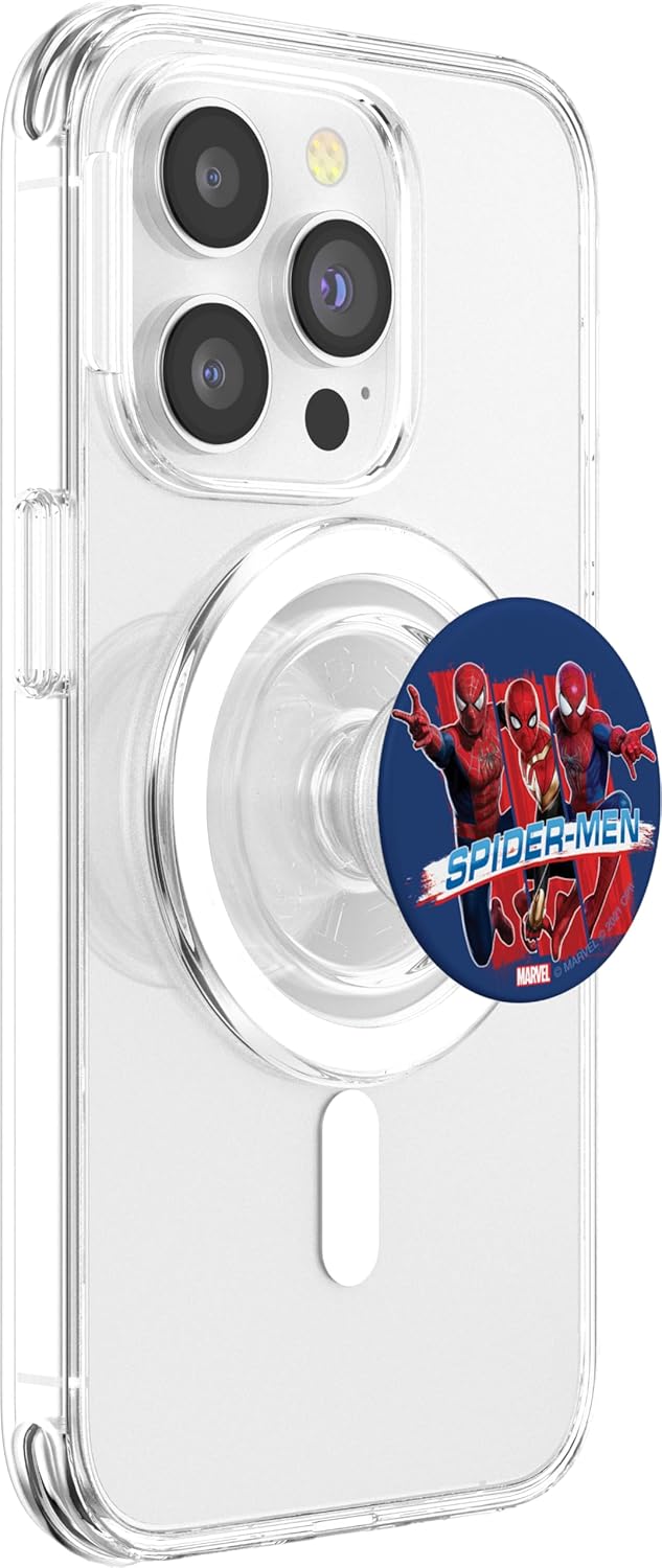 Marvel Spider-Man: No Way Home Spider-Men Trio PopSockets MagSafe PopGrip for iPhone
