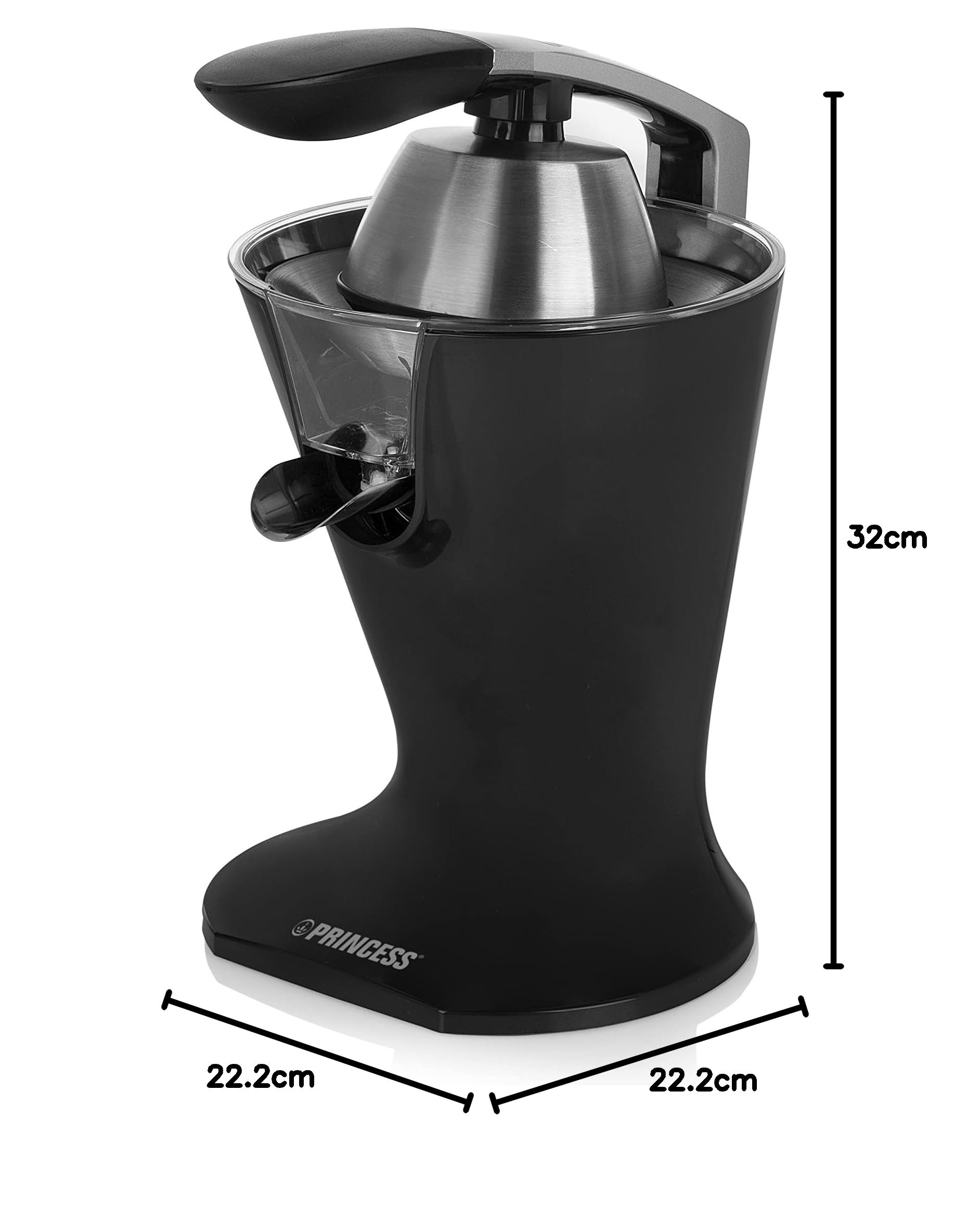 Princess wyciskarka do cytrusów Citrus Juicer - 2 stożki do wyciskania - z wyciskarką - moc silnika 300 W - 201857