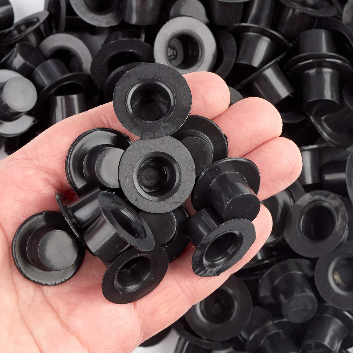 Bulk Package of 288 Miniature Black Acrylic Top Hats for Crafting, Embellishing and Creating