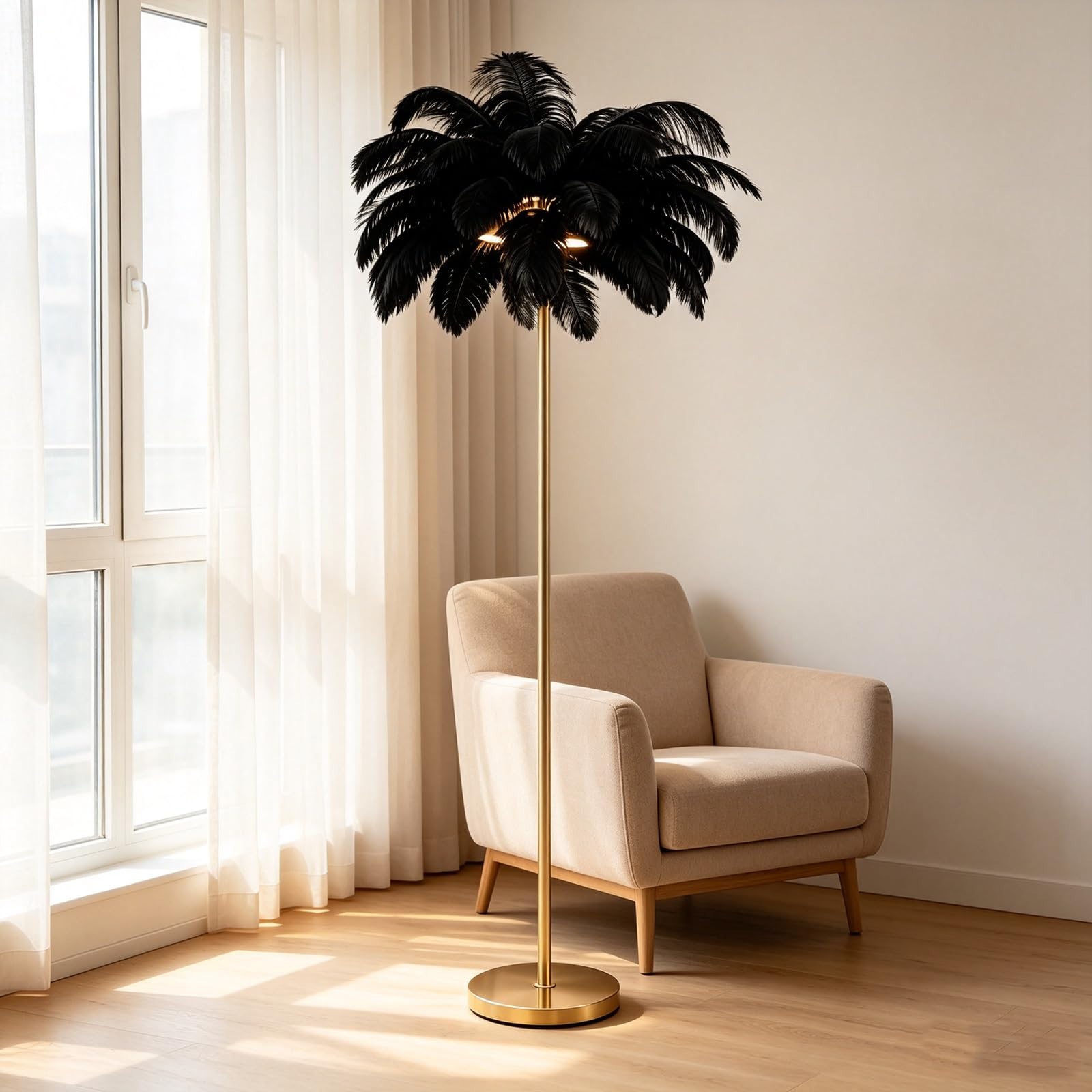 LCNDKF Luxury Ambient Feather Floor Lamp