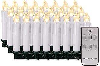 20/30/40/50/60 LED candles LED fairy lights, cordless, dimmable candlestick,flameless Christmas candles for Christmas tree, Christmas decoration, wedding, birthday, party