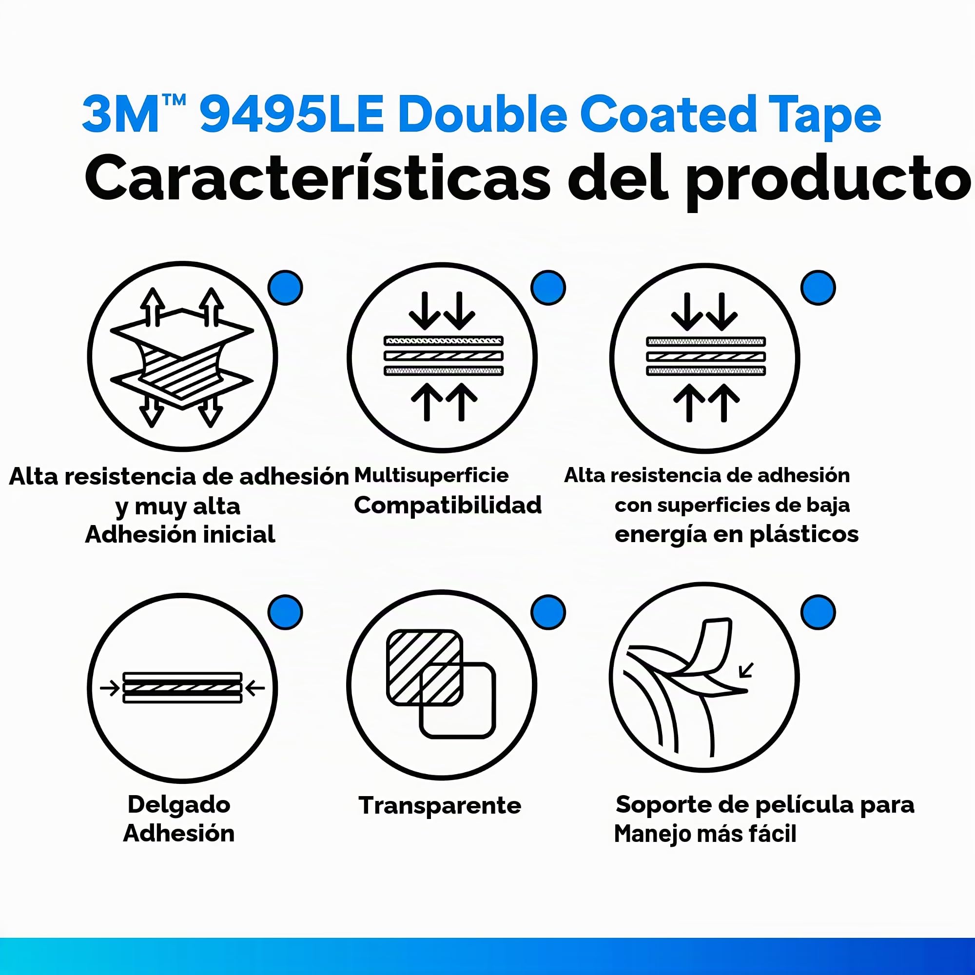 TapeCase 9495LE 6-5-9495LE - Cinta doble (1 rollo)