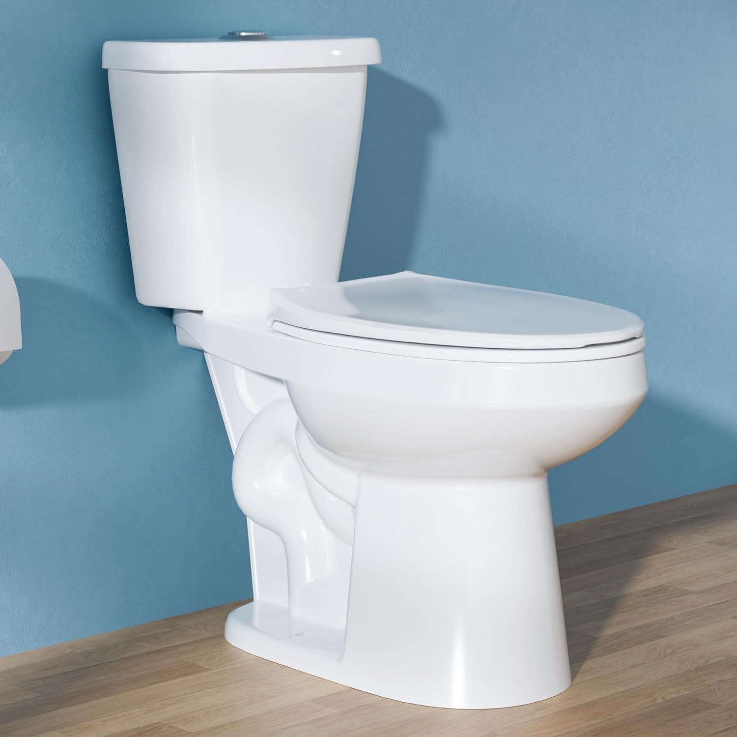 HOMLYLINK 17 Inch Elongated Tall Toilet for Seniors