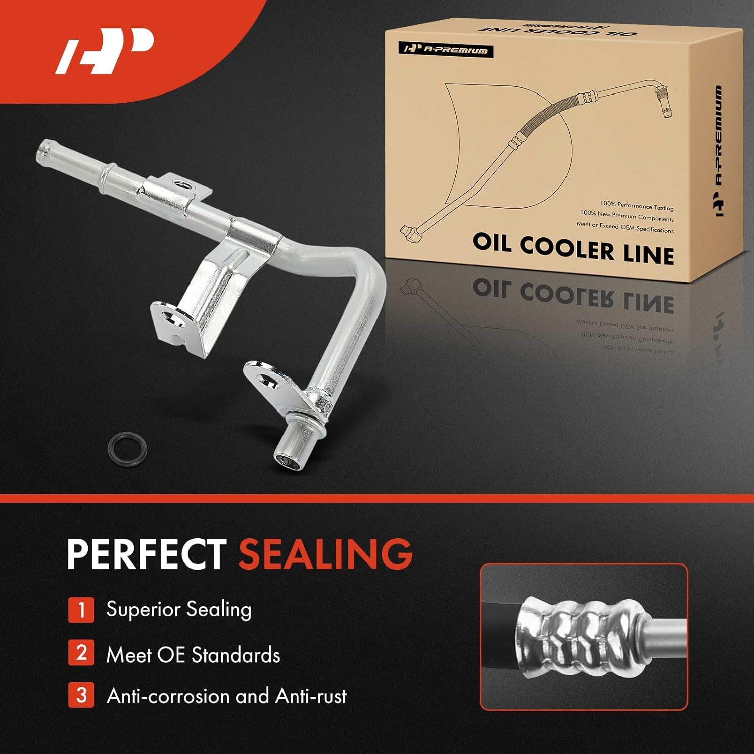 A-Premium Outlet Automatic Transmission Oil Cooler Line Hose Assembly Compatible with Ford Fusion 2006-2012 & Lincoln MKZ 2007-2011, Zephyr 2006 & Mercury Milan 2006-2009