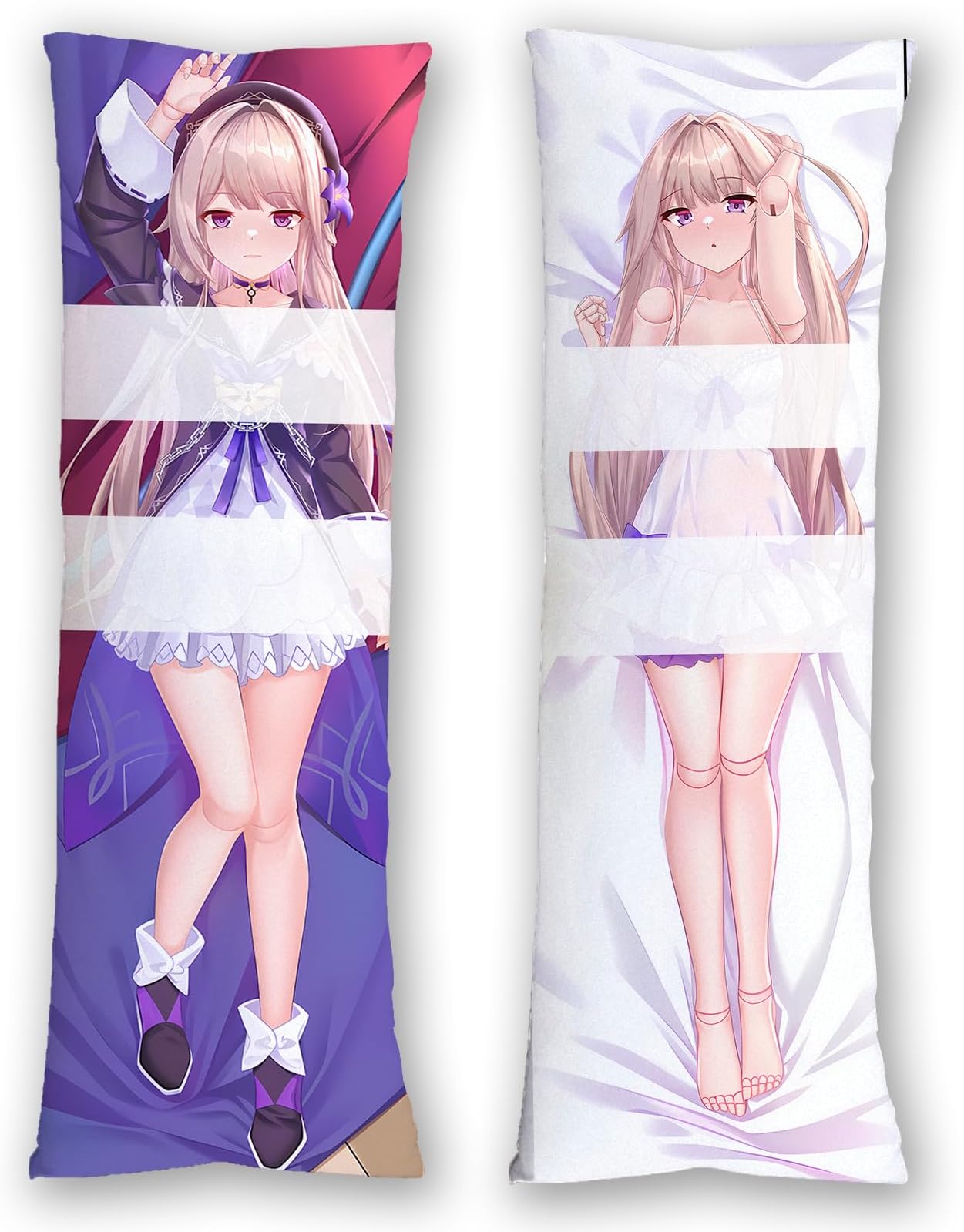 Herta Body Pillows Cover Pillowcase Hugging Soft Double-Sided Printed Waifu Girl Dakimakura 59" x 20"