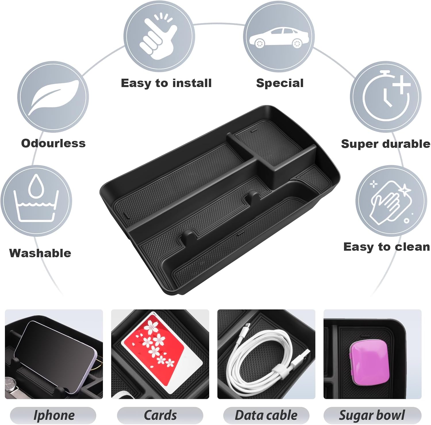 SKTU for 2023 2024 2025 2026 Colorado Dashboard Organizer 2023-2026 Chevy Colorado/Canyon Behind Screen Organizer 2024 2025 2026 Chevy Colorado Accessories with Phone Holder (Not for Speakers on Dash)