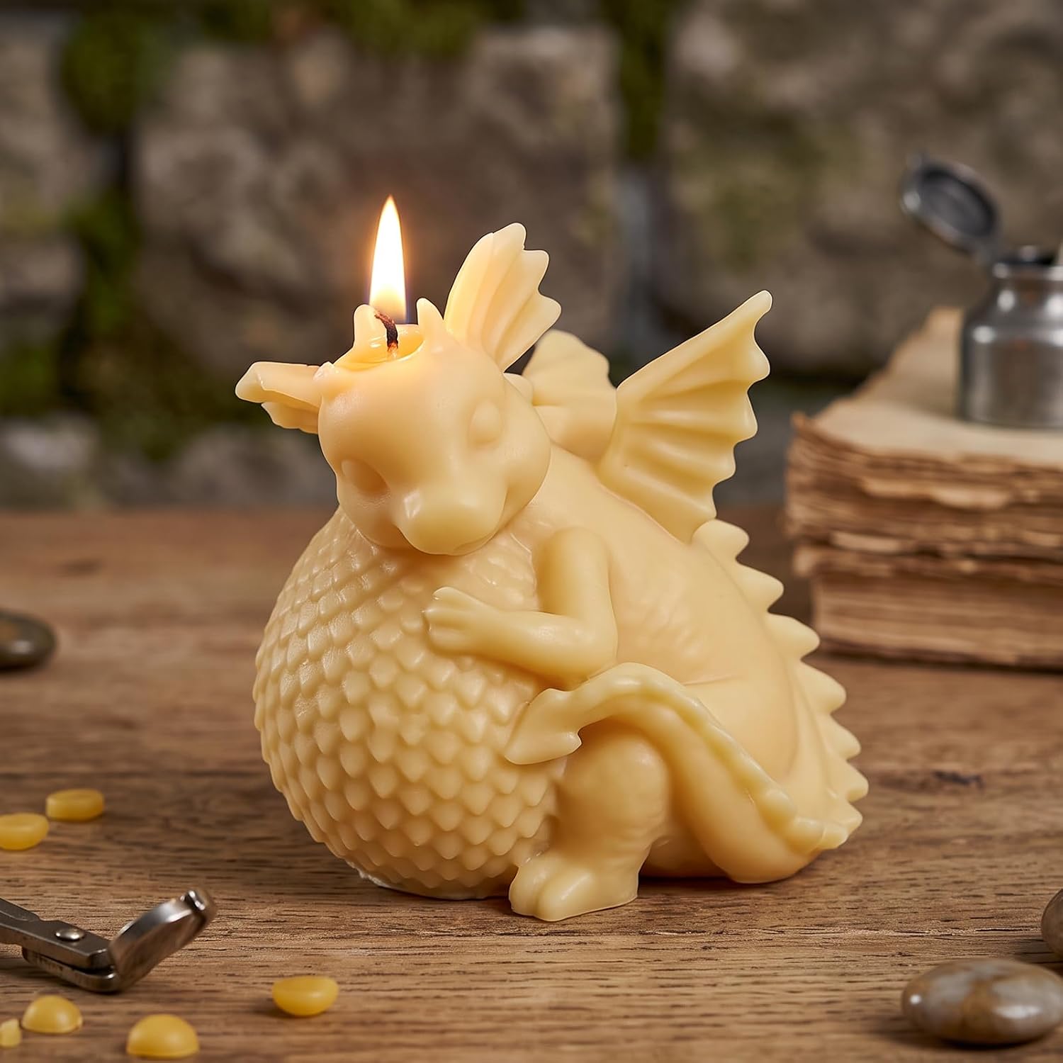 Dinosaur Holding Egg Silicone Candle Mold Dragon Candle Molds