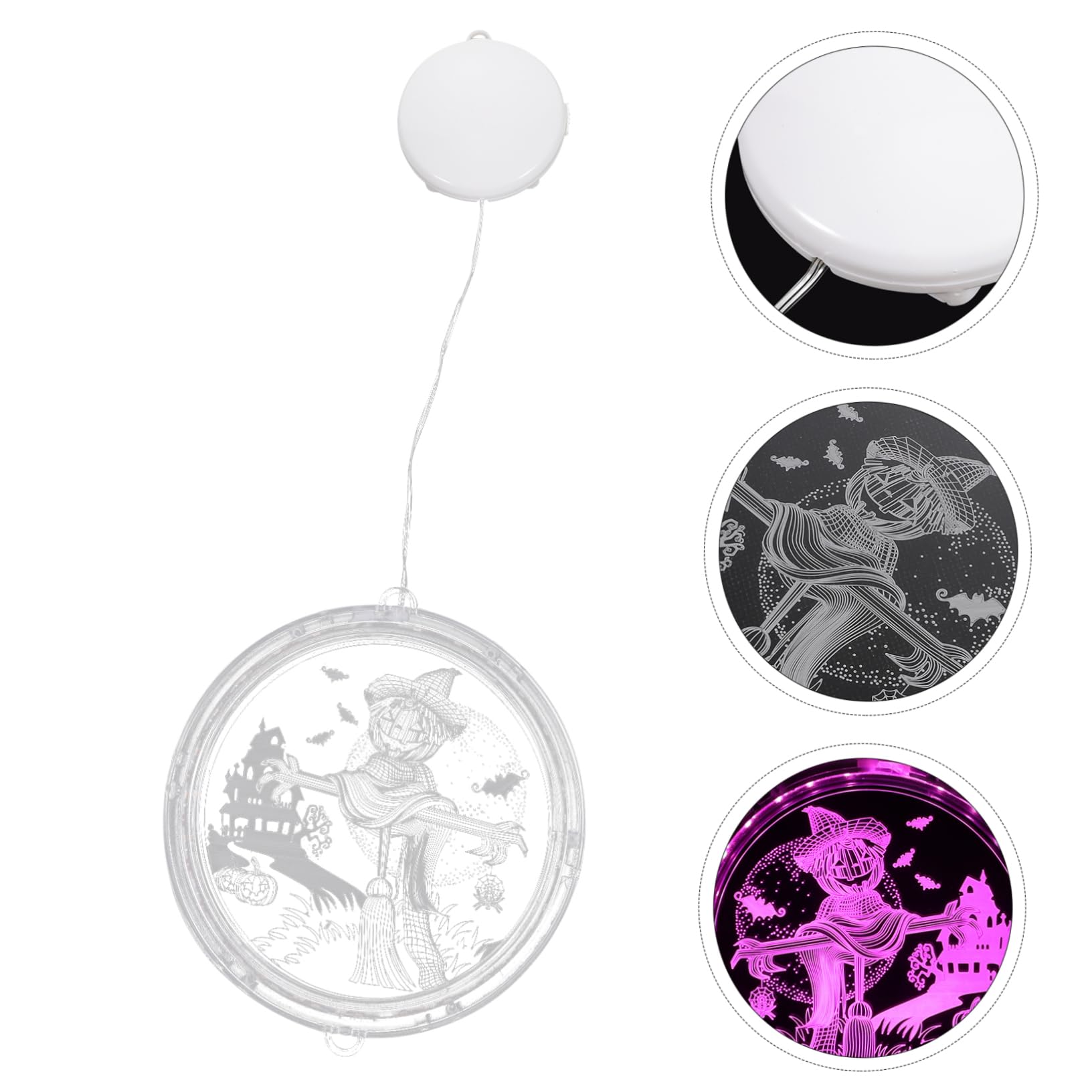 Abaodam Lot de 3 Guirlandes Lumineuses pour Fenêtre Et Porte Dhalloween Luminaire Décoratif Dintérieur pour Chambre à Coucher Idéal pour Une Fête Une Tasse