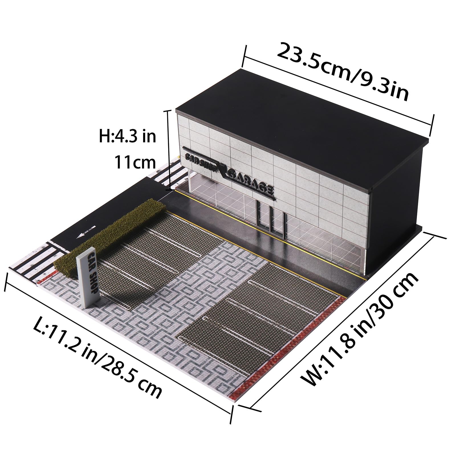 G-FANS 1/64 Scale Parking Garage Diorama with LED Lights, Display