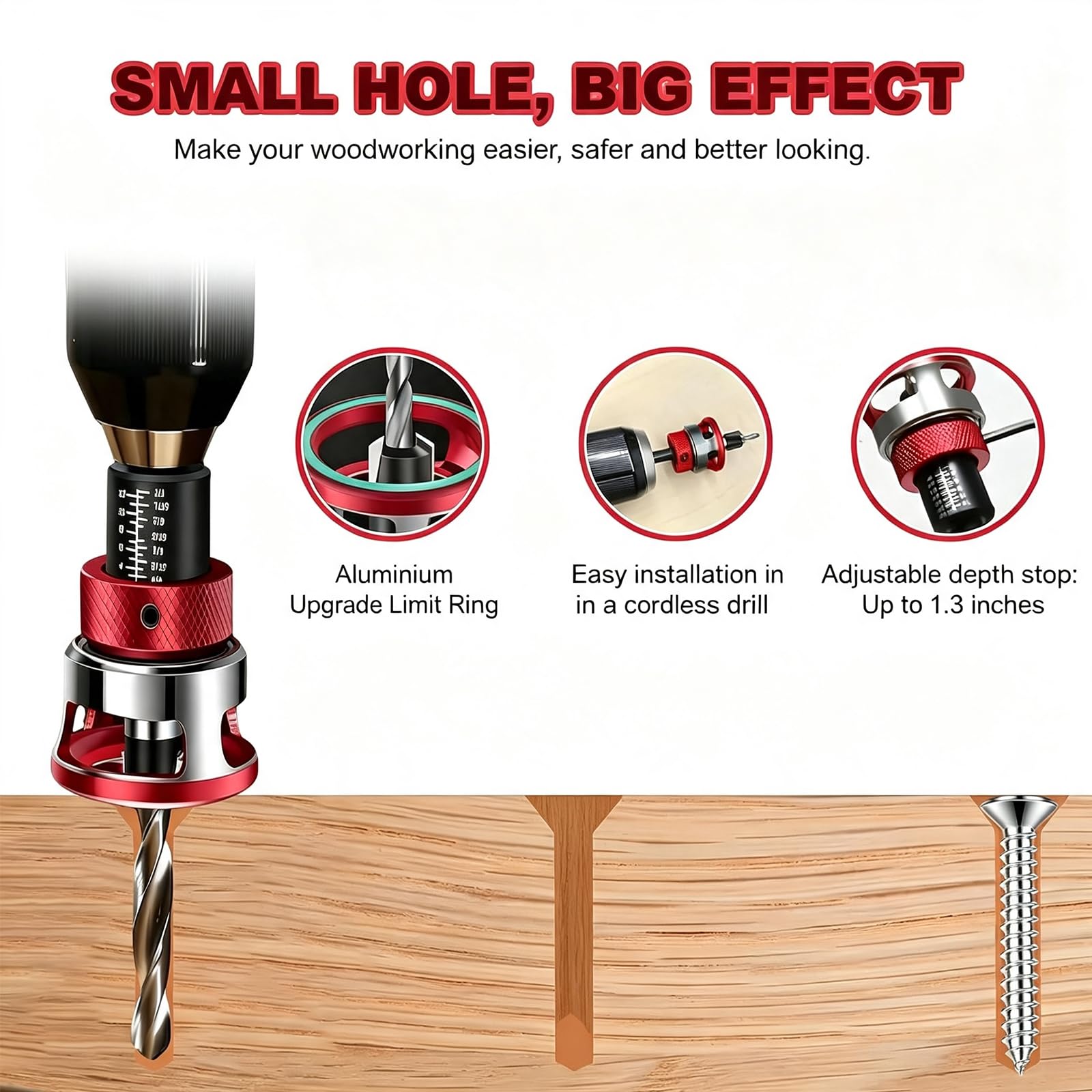 Countersink Drill Bit Set - 9 Piece DIY Woodworking -5 Countersink Drill Bit Set - 9 Piece DIY Woodworking -5