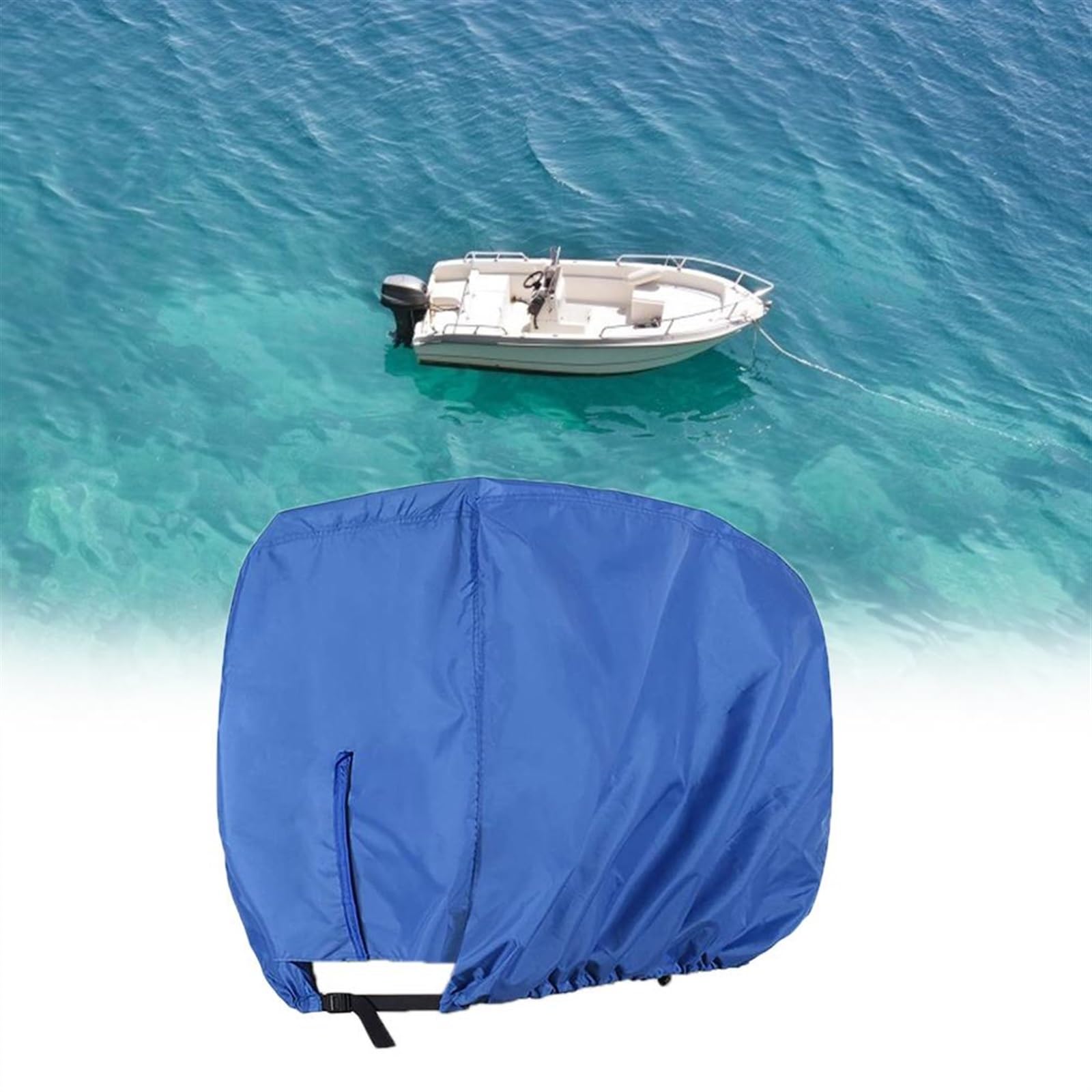 Housse Moteur Hors-Bord 15-30 CV – Bâche Oxford Imperméable Anti-Poussière & UV, Protection Robuste Pour Bateau