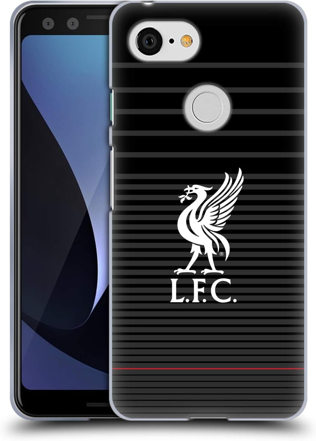 Head Case Designs Officially Licensed Liverpool Football Club Red Logo On Black Liver Bird Gel Case [Military Grade Protection] Compatible with Samsung Galaxy S24 FE and Compatible with MagSafe