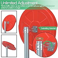 Vista 5 de RELIANCER Espejo de Seguridad Convexo de 32", Espejo Curvado de Seguridad para Tráfico en Carretera y Entrada de Vehículos, Espejos de Vigilancia
