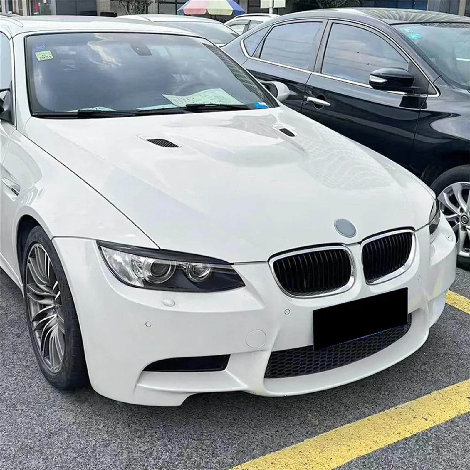 Sopracciglia per fari in ABS lucido, 2 pezzi, adatte per BMW E92 E93 Serie 3 325i 330i 330d 335i 335d Pre-LCI(B)